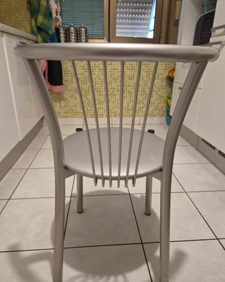 4 sedie Calligaris color argento