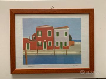 Quadro Pittore Italiano Vittorio Stoppa burano