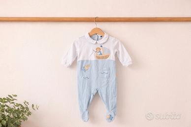 Tutina Thun bimbo 6–12 mesi azzurra