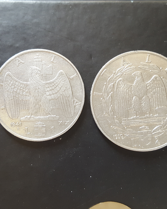 Moneta da 1 e 2 lire re vitt.eman.III