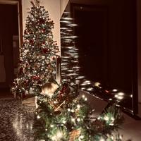 Albero di natale+ghirlanda soprammobile