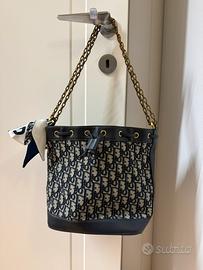 Borsa secchiello christian dior blu