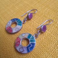 Orecchini argento peruviano Inca