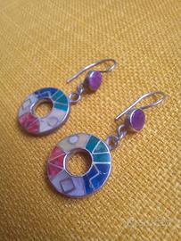 Orecchini argento peruviano Inca