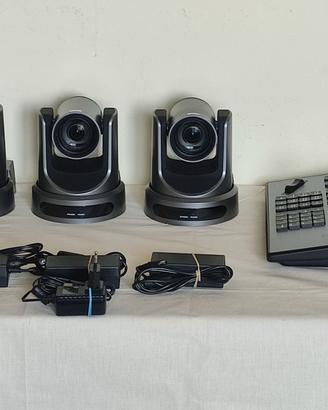 3x PTZOPTICS Streaming Telecamere + IP Controller