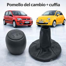Pomello Cambio con Cuffia in Pelle per Fiat Panda 