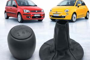 Pomello Cambio con Cuffia in Pelle per Fiat Panda 
