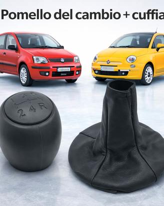 Pomello Cambio con Cuffia in Pelle per Fiat Panda 
