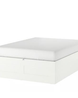 Ikea letto con contenitore,bianco, 160*200 cm
