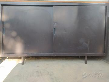 armadio lamiera acciaio ante scorrevoli 180x45x105
