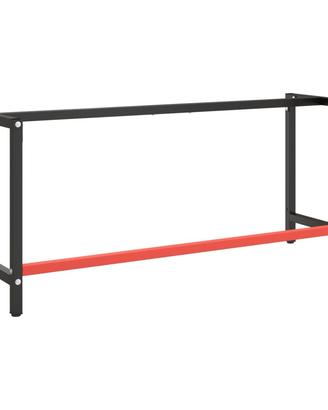 Telaio Banco da Lavoro Nero e Rosso Opaco 180x57x7