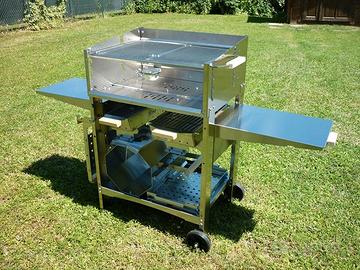 Barbecue a legna e carbonella inox 60GFULL- ilSimo