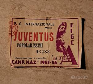 ticket calcio Juventus anni 50