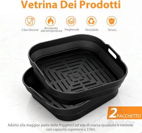 Vassoio per friggitrice ad aria in silicone  20 lt