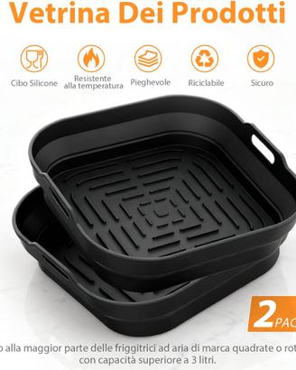 Vassoio per friggitrice ad aria in silicone  20 lt