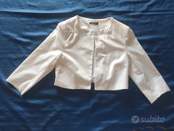 Bolero Coprispalle Elegante Bianco Avorio Panna L