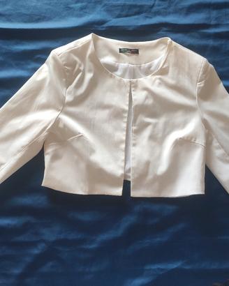 Bolero Coprispalle Elegante Bianco Avorio Panna L