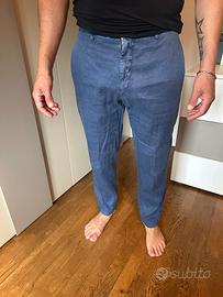 Pantalone blu da uomo - Sartoria Santaniello Tg 46