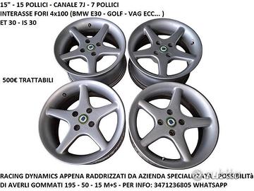 Cerchi In Lega Da 15" Per Bmw E30 - Golf 1 - 2