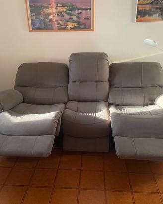 Divano 3 posti l 233   2 reclinabile elettrici