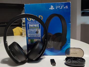 Cuffie wireless Gold SonyPs4 + Auricolari wireless