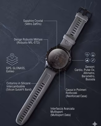 Garmin Fenix 5 Sapphire (Vetro Zaffiro) – Batteria