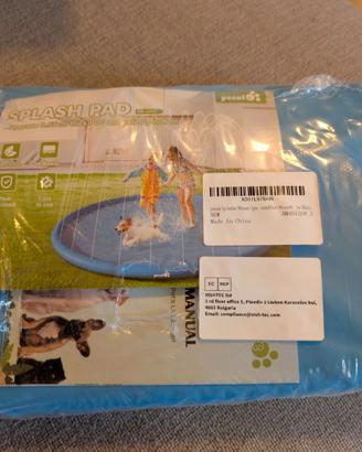Tappetino splash pad con spruzzi d’acqua per cani