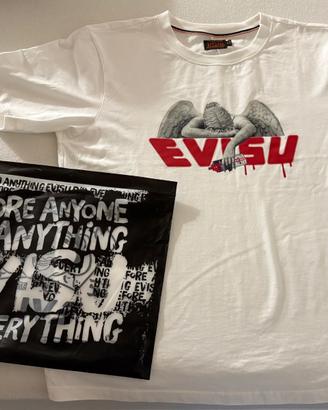 Evisu Angel and Aerosol Spray Paint Print T-shirt