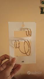 Set orecchini tondi bigiotteria dorata