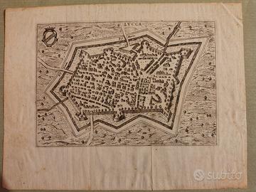 mappa storica citta' di Lucca