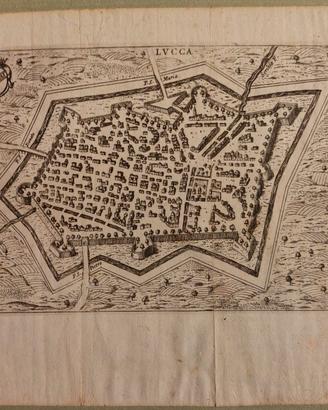 mappa storica citta' di Lucca