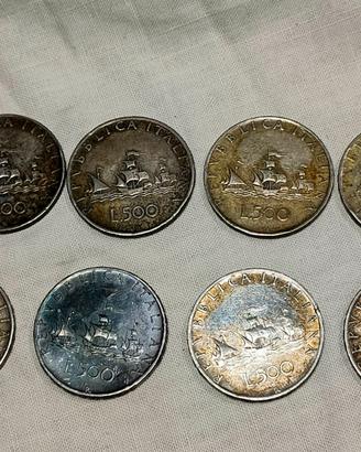 500 lire in argento caravelle