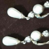 orecchini vintage  in argento     con perle  