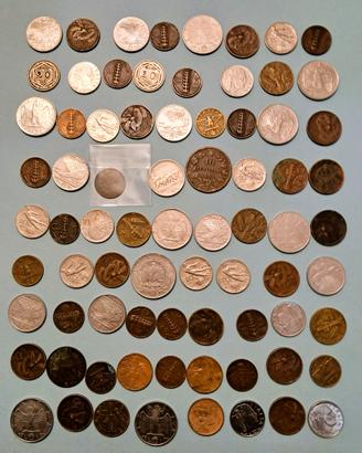 76 monete Regno d'Italia tutte diverse con 6 NC/R