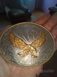 Fibbia cintura vintage anni 80 Silversmiths