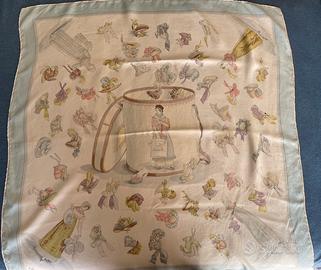 Foulard vintage Carrè Hermes Paris Modistel