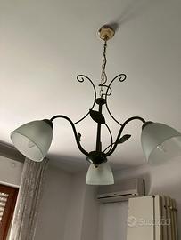Lampadario 3 luci stile provenzale