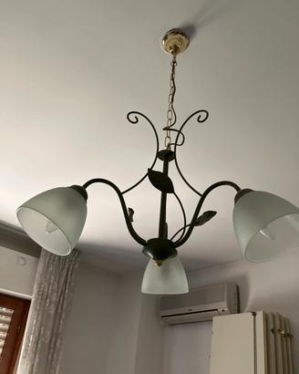 Lampadario 3 luci stile provenzale