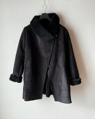 Cappotto finto scamosciato