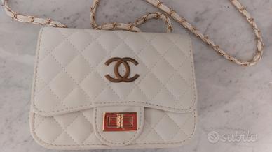 Borsa Chanel bianca trapuntata