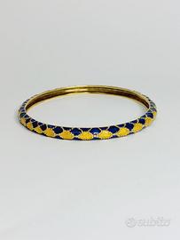 Bracciale oro 18 kt e smalti. Epoca 1950 (P)