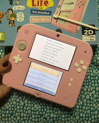 nintendo 2ds bianco e rosa