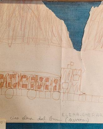 quadro disegno Bruno Munari firmato e datato 70 