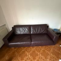 Divano due posti in pelle