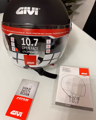 Casco Givi 10.7 Mini-J Jet Nero Opaco - M - NUOVO