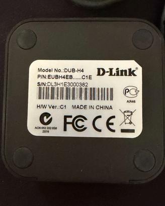 Hub USB D-Link DUB-H4 4 Porte