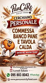 Personale addetto al banco pane tavola calda