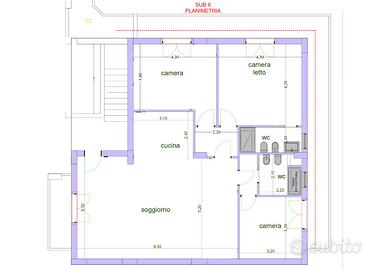Semindipendente Pellaro con terrazzo e garage