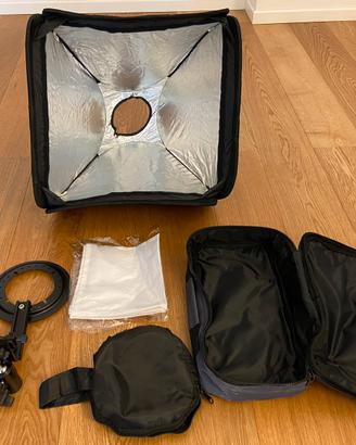 Softbox portatile per flash a slitta