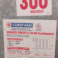 Serbatoio acqua zincato 300 litri con motorino